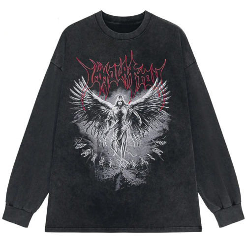 Y2k Gothic Punk Style Men T Shirt Clothes Harajuku Oversized T-shirt