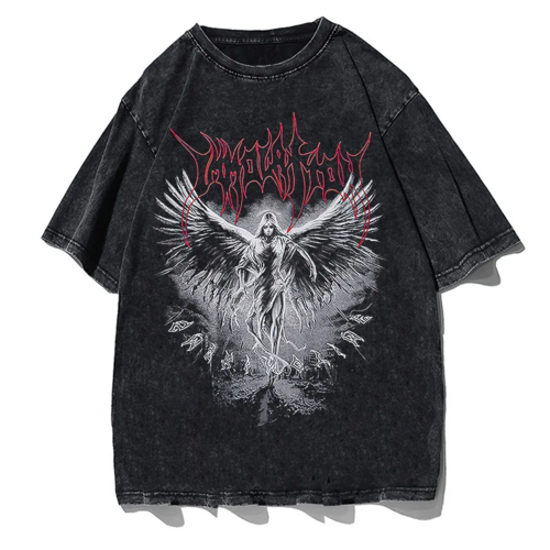 Y2k Gothic Punk Style Men T Shirt Clothes Harajuku Oversized T-shirt
